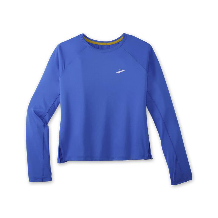 Brooks Women's Sprint Free Breathable Long Sleeve Running Shirt - Bluetiful (RDAT73408)